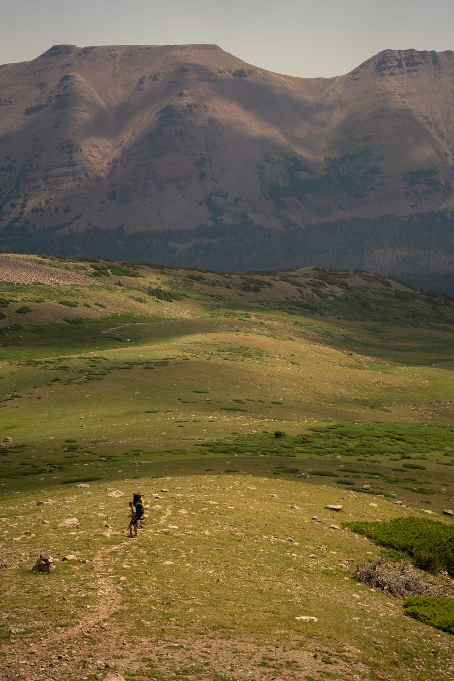 a person riding a bike on a grassy hill — Trains de nuit à travers Haiti : billets, horaires et taxis dans une main.