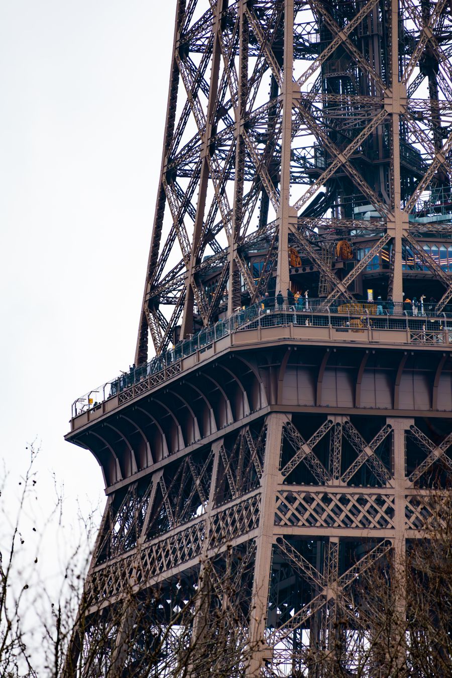 close up view of the eiffel tower in paris
