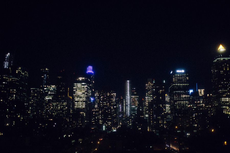 new york city skyline during night time — Latency to Destination accepts your trip details and hands back a clear recommendation.